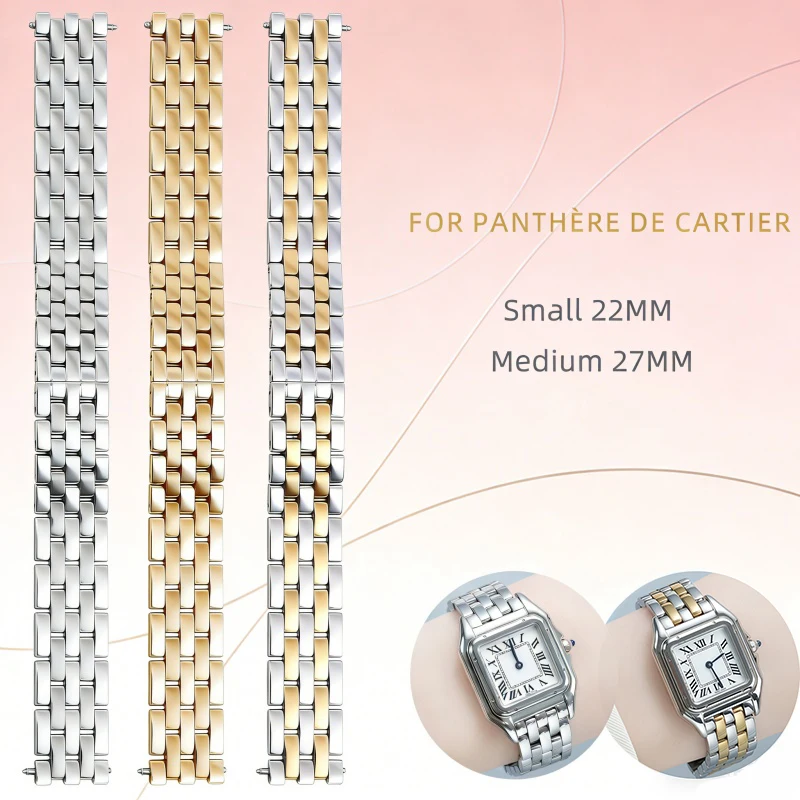 For Cartier Cheetah Watch Steel Belt Panther Medium/Small WSPN0013 Metal Bracelet Watch Band12/15/18mm Silver/Gold/Room Gold
For Cartier Cheetah Watch Steel Belt Panther Medium/Small WSPN0013 Metal Bracelet Watch Band12/15/18mm Silver/Gold/Room Gold