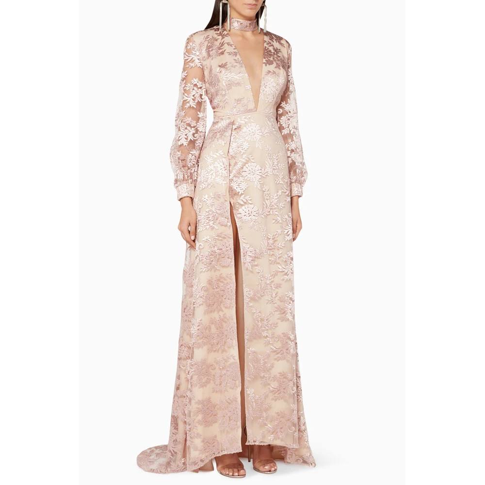 Latest Design Ladies african bazin embroidery evening dress v neck long sleeve sexy evening dresses
Latest Design Ladies african bazin embroidery evening dress v neck long sleeve sexy evening dresses