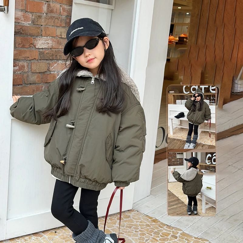 Children Girl Parkas Woolen Collar Solid Color Thicken Warm Kids Baby Girls Cotton Jacket New Winter Toddler Girl Outerwear Coat
Children Girl Parkas Woolen Collar Solid Color Thicken Warm Kids Baby Girls Cotton Jacket New Winter Toddler Girl Outerwear Coat