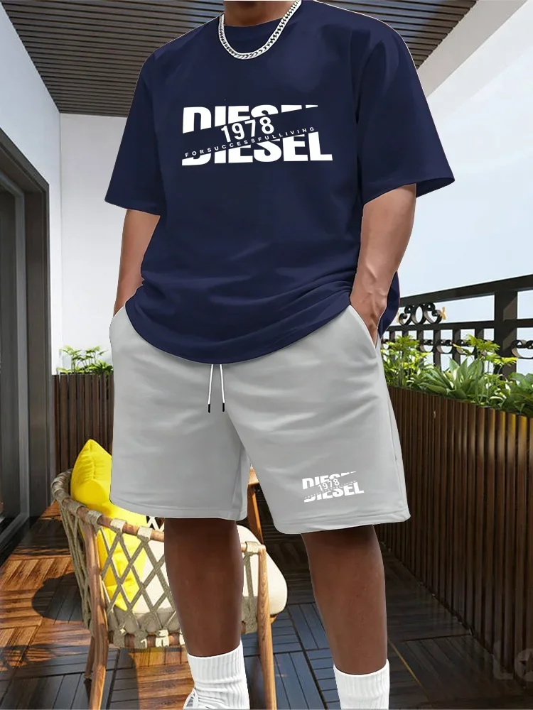 New Trend Hot Item Summer Men's Suit Casual Fashion Sportswear Beach Print Short Sleeved T-shirt Set Jogging T-Shirts Co-ords
New Trend Hot Item Summer Men's Suit Casual Fashion Sportswear Beach Print Short Sleeved T-shirt Set Jogging T-Shirts Co-ords