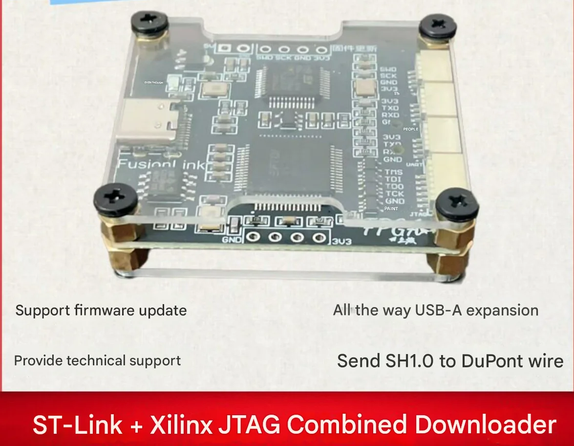 Комбинированный программатор ST-Link-Xilinx JTAG, способный независимо обновлять прошивку.
Комбинированный программатор ST-Link-Xilinx JTAG, способный независимо обновлять прошивку.