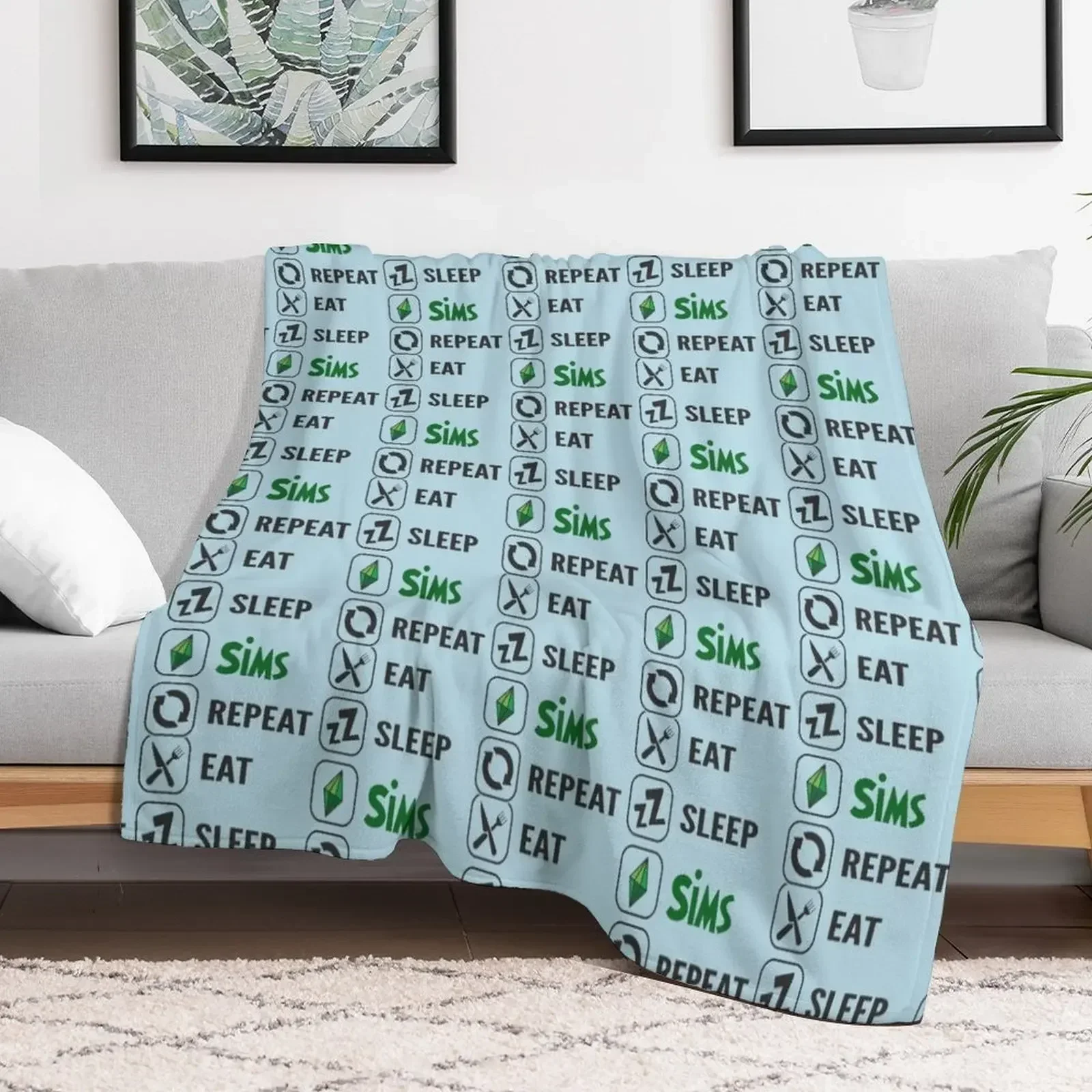 Eat Sleep Sims RepeatThe Sims Throw Blanket blankets and throws Baby Blankets Plaid on the sofa Travel Blankets
Eat Sleep Sims RepeatThe Sims Throw Blanket blankets and throws Baby Blankets Plaid on the sofa Travel Blankets