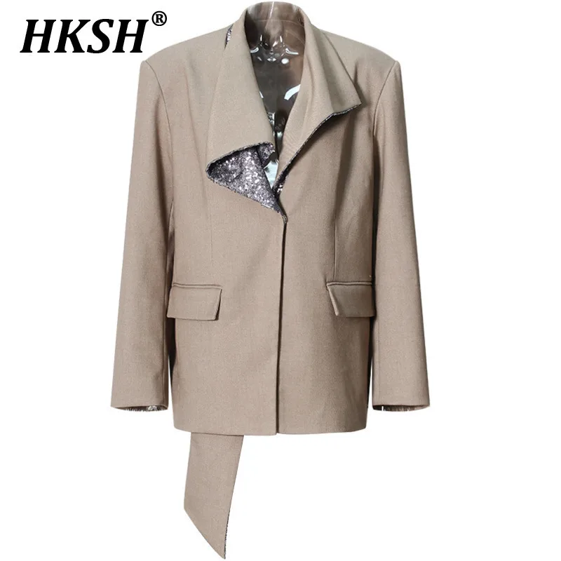 HKSH Spring Autumn New Women Tide Vintage Versatile Design Elegant Fashion Collar Suit Jacket Lapel Sequin Casual Blazer HK5168
HKSH Spring Autumn New Women Tide Vintage Versatile Design Elegant Fashion Collar Suit Jacket Lapel Sequin Casual Blazer HK5168
