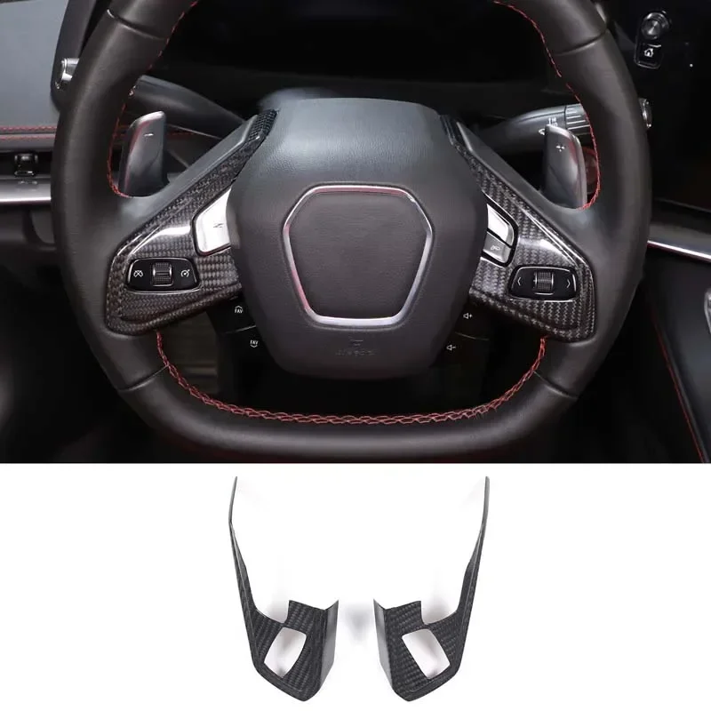 2Pcs Real Carbon Fiber For Chevrolet Corvette C8 Z51 Z06 2020-2023 Car Steering Wheel Button Frame Cover Trim Sticker Accessorie
2Pcs Real Carbon Fiber For Chevrolet Corvette C8 Z51 Z06 2020-2023 Car Steering Wheel Button Frame Cover Trim Sticker Accessorie