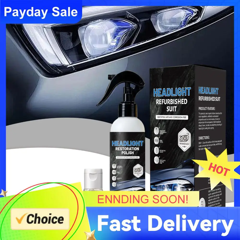 Automotive Headlamp Restoration Fluids Multi Purpose Cars Light Refurbisher 180ml+10ml for Oxidized&Yellowed Headlamps
Automotive Headlamp Restoration Fluids Multi Purpose Cars Light Refurbisher 180ml+10ml for Oxidized&Yellowed Headlamps