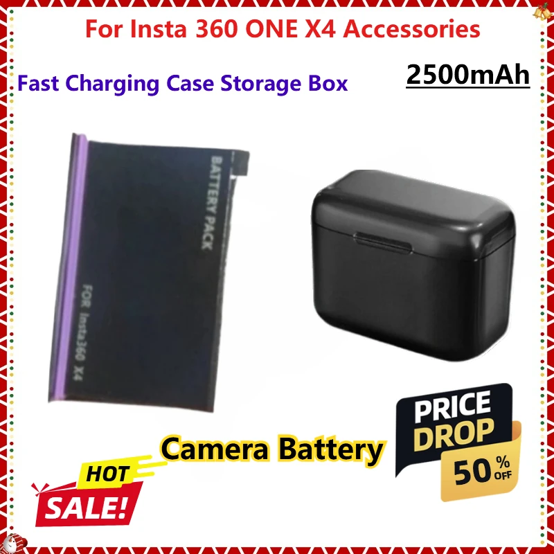 For Insta 360 ONE X 4 Accessories New Replacement Camera Battery+Fast Charging Case Storage Box 2500mAh
For Insta 360 ONE X 4 Accessories New Replacement Camera Battery+Fast Charging Case Storage Box 2500mAh