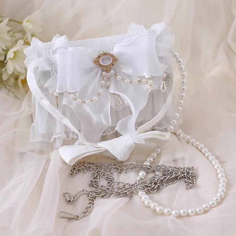 Original Lolita Bags for Woman Gentle Elegant Sac Femme Lace Crossbady Bag Bow Pearl Chiain Bolso Square Bolsos De Mujer
Original Lolita Bags for Woman Gentle Elegant Sac Femme Lace Crossbady Bag Bow Pearl Chiain Bolso Square Bolsos De Mujer