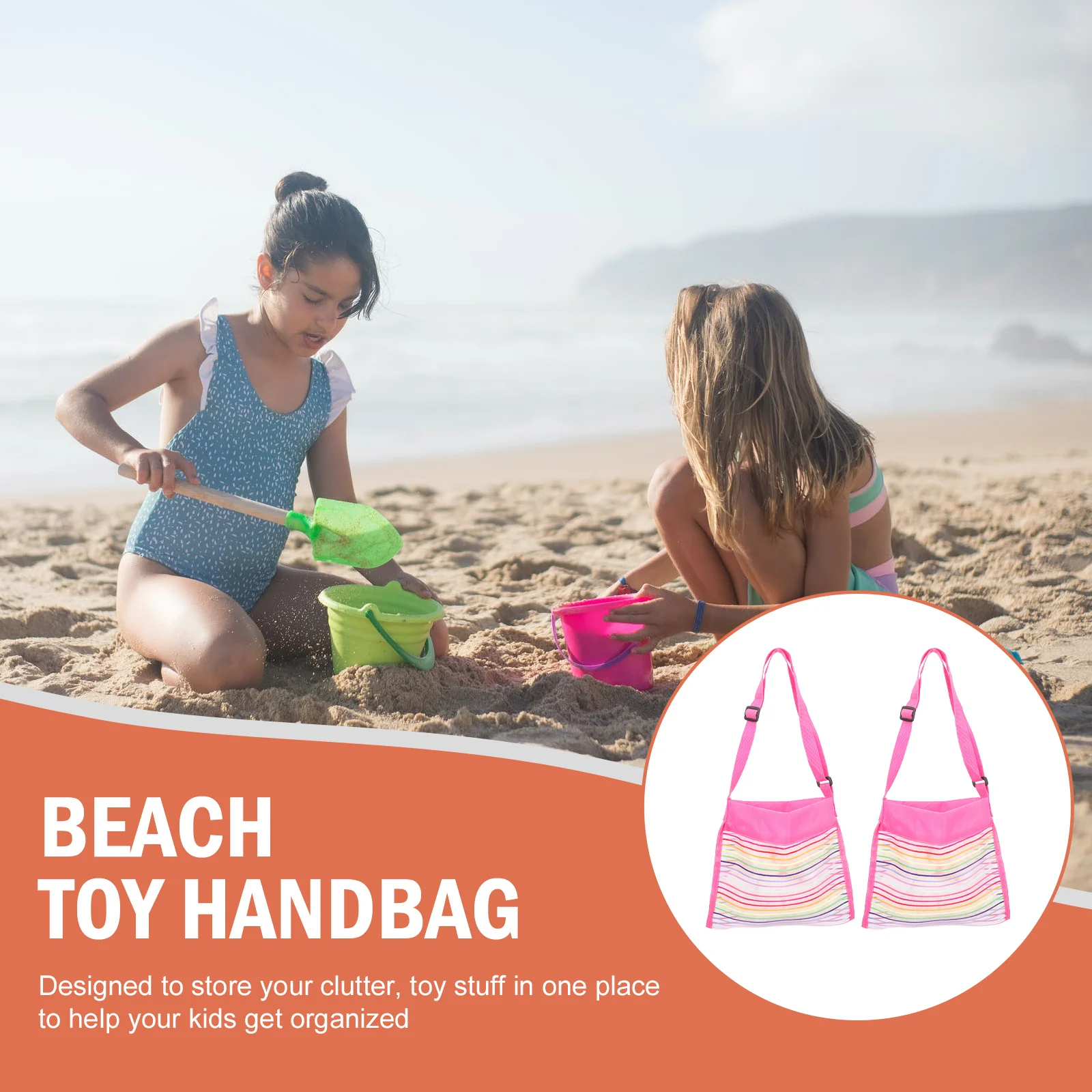 2pcs Large Capacity Beach Storage Bag Kids Beach Tote Portable Mesh Handbag For Travel Swimming Sundries Seashell Collecting
2pcs Large Capacity Beach Storage Bag Kids Beach Tote Portable Mesh Handbag For Travel Swimming Sundries Seashell Collecting