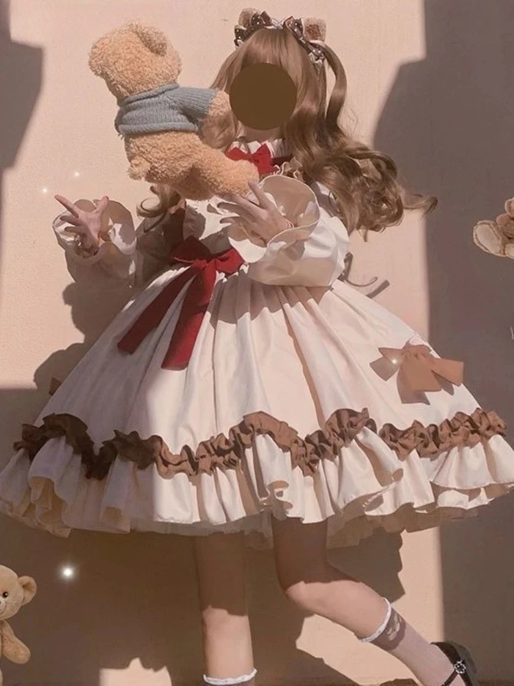 Women Lolita Style 2025 Vestidos De Mujer High Waist Vintage Long Sleeve Ruffles Cute Dress Japanese Sweet Robe Femme Dresses
Women Lolita Style 2025 Vestidos De Mujer High Waist Vintage Long Sleeve Ruffles Cute Dress Japanese Sweet Robe Femme Dresses