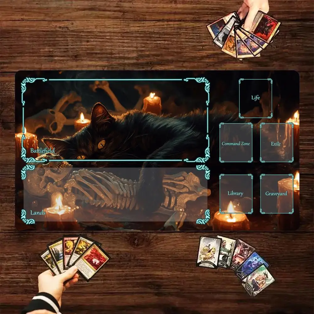 Gothic-style cat and skull Magic Card Battle Mat MTG Playmat Anti-slip Base 35X60CM gathering gaming mats Board Game Mat for TCG
Gothic-style cat and skull Magic Card Battle Mat MTG Playmat Anti-slip Base 35X60CM gathering gaming mats Board Game Mat for TCG