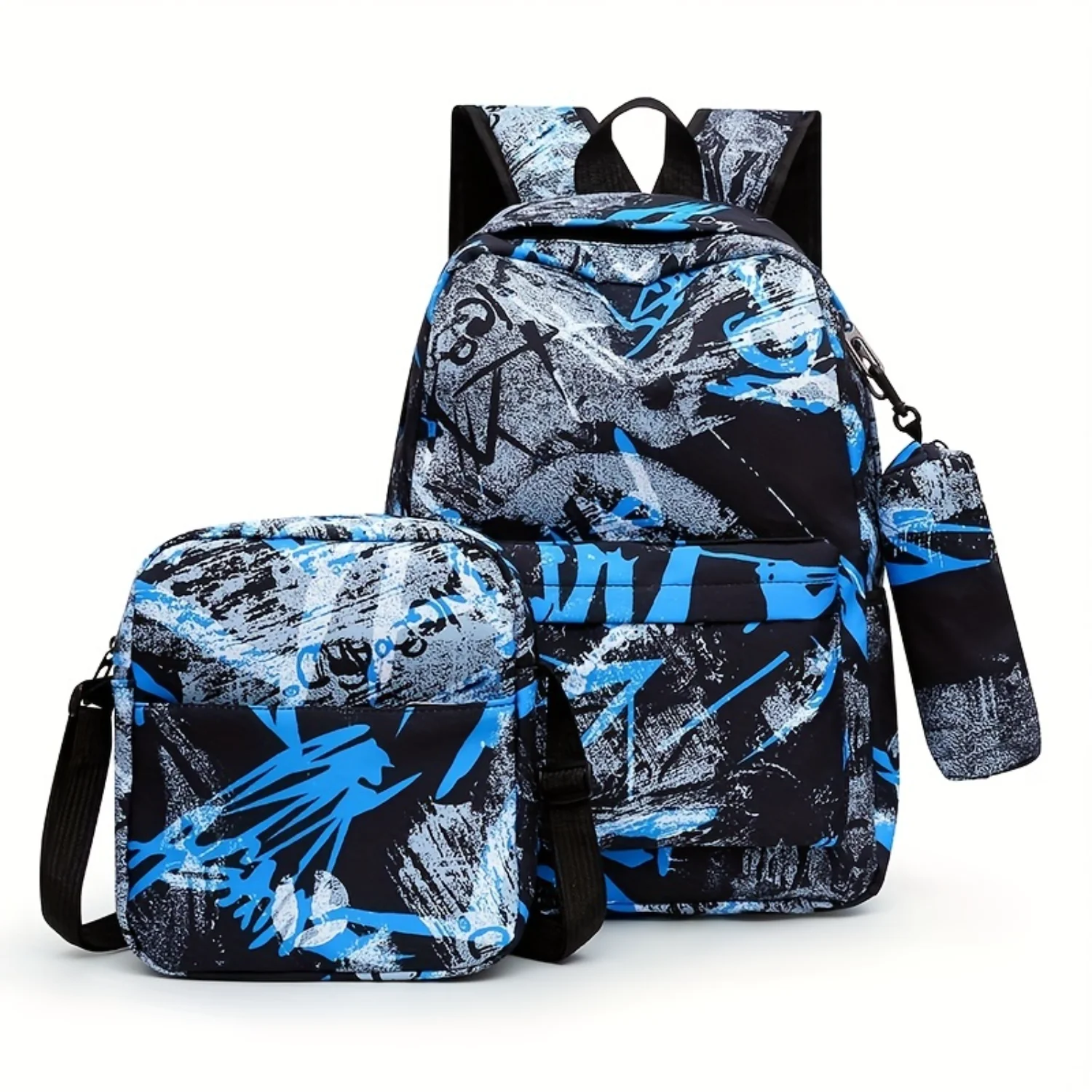 Geometric Pattern Backpack Set - Fashion Nylon School Bag for Students & Trendsetters
Geometric Pattern Backpack Set - Fashion Nylon School Bag for Students & Trendsetters