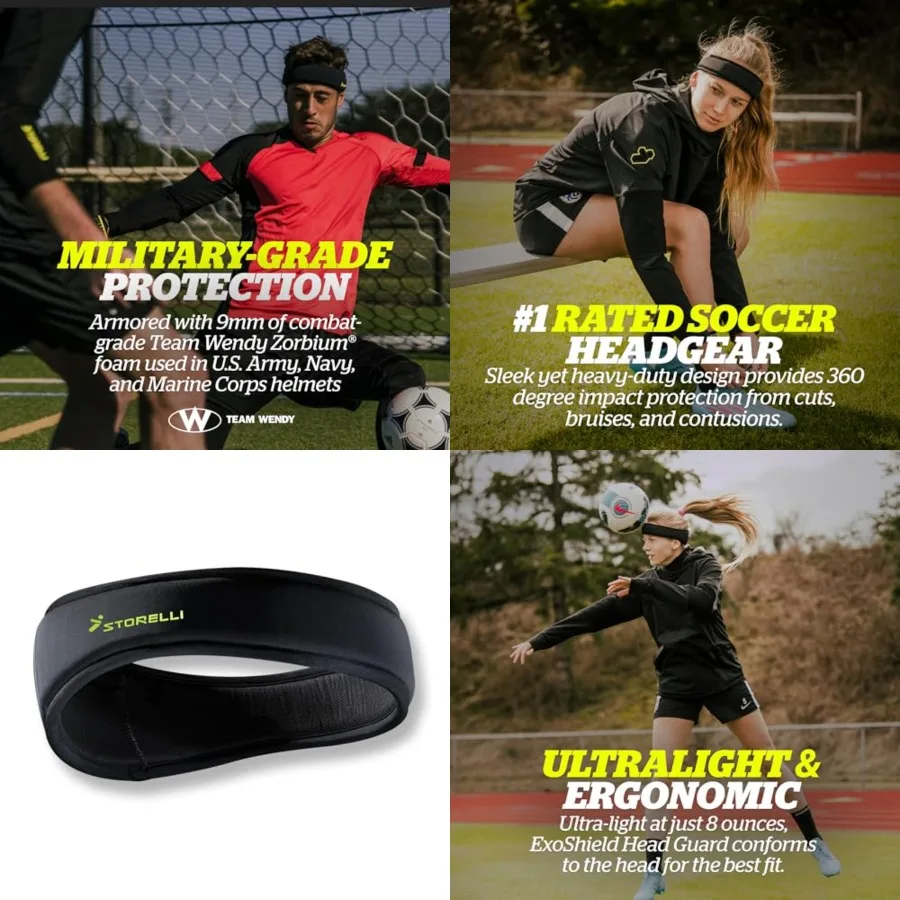 ExoShield Head Guard, Military-Grade Head Protection, Foam Padding Headband, Official Headgear of US Club Soccer
ExoShield Head Guard, Military-Grade Head Protection, Foam Padding Headband, Official Headgear of US Club Soccer