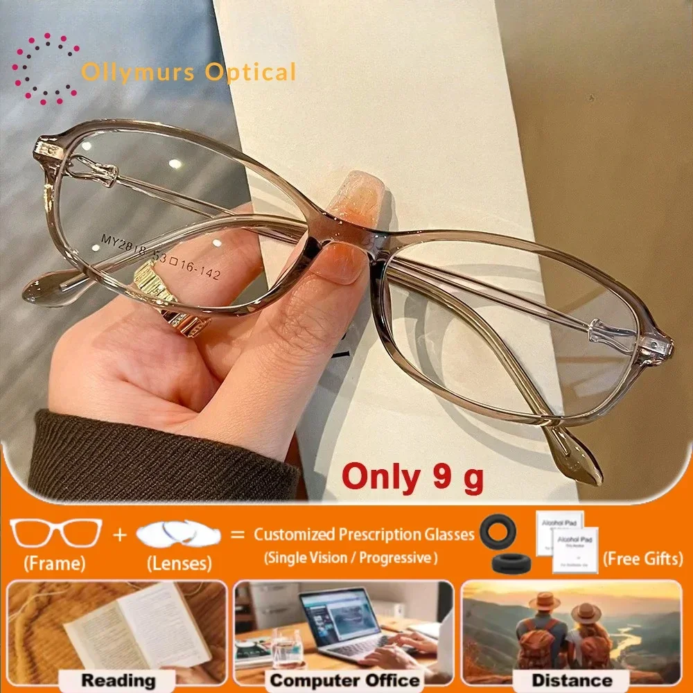 Женские легкие очки Ollymurs с маленькой оправой, оптические очки по рецепту, модные очки для коррекции близорукости, фотохромные прогрессивные очки для чтения
Женские легкие очки Ollymurs с маленькой оправой, оптические очки по рецепту, модные очки для коррекции близорукости, фотохромные прогрессивные очки для чтения