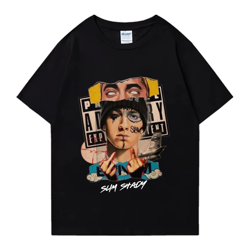 Rapper Eminem Slim Shady Album Hip Hop T Shirt 2024 Unisex vintage oversized short sleeve T-shirts Men Women 100% Cotton Tops
Rapper Eminem Slim Shady Album Hip Hop T Shirt 2024 Unisex vintage oversized short sleeve T-shirts Men Women 100% Cotton Tops