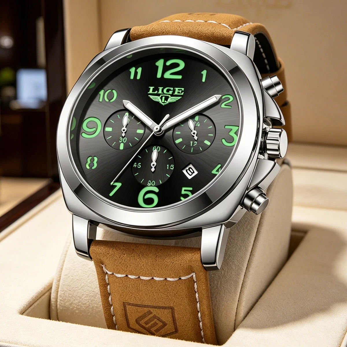 LIGE Top Luxury Military Watch For Men Waterproof Luminous Leather Man Watch Quartz High Quality Men's Sports Watches Male Reloj
LIGE Top Luxury Military Watch For Men Waterproof Luminous Leather Man Watch Quartz High Quality Men's Sports Watches Male Reloj