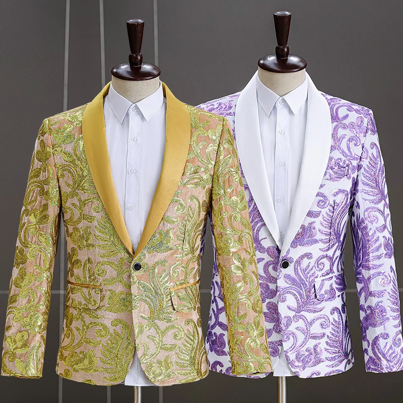 Men's Velvet Sequin Slim Suit Jacket Banquet Dress Studio Wedding Performance Dress Suit Jacket
Men's Velvet Sequin Slim Suit Jacket Banquet Dress Studio Wedding Performance Dress Suit Jacket