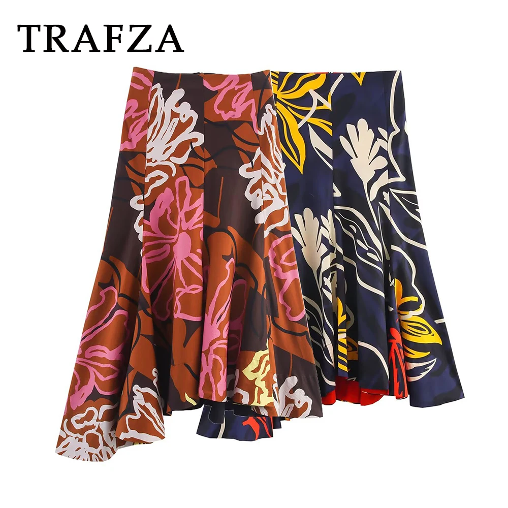 TRAFZA Vintage Women Print Floral Streetwear Skirt Long Draped Ladies Fashion 2025 Zipper Chic Casual Asymmetric Holiday Skirt
TRAFZA Vintage Women Print Floral Streetwear Skirt Long Draped Ladies Fashion 2025 Zipper Chic Casual Asymmetric Holiday Skirt