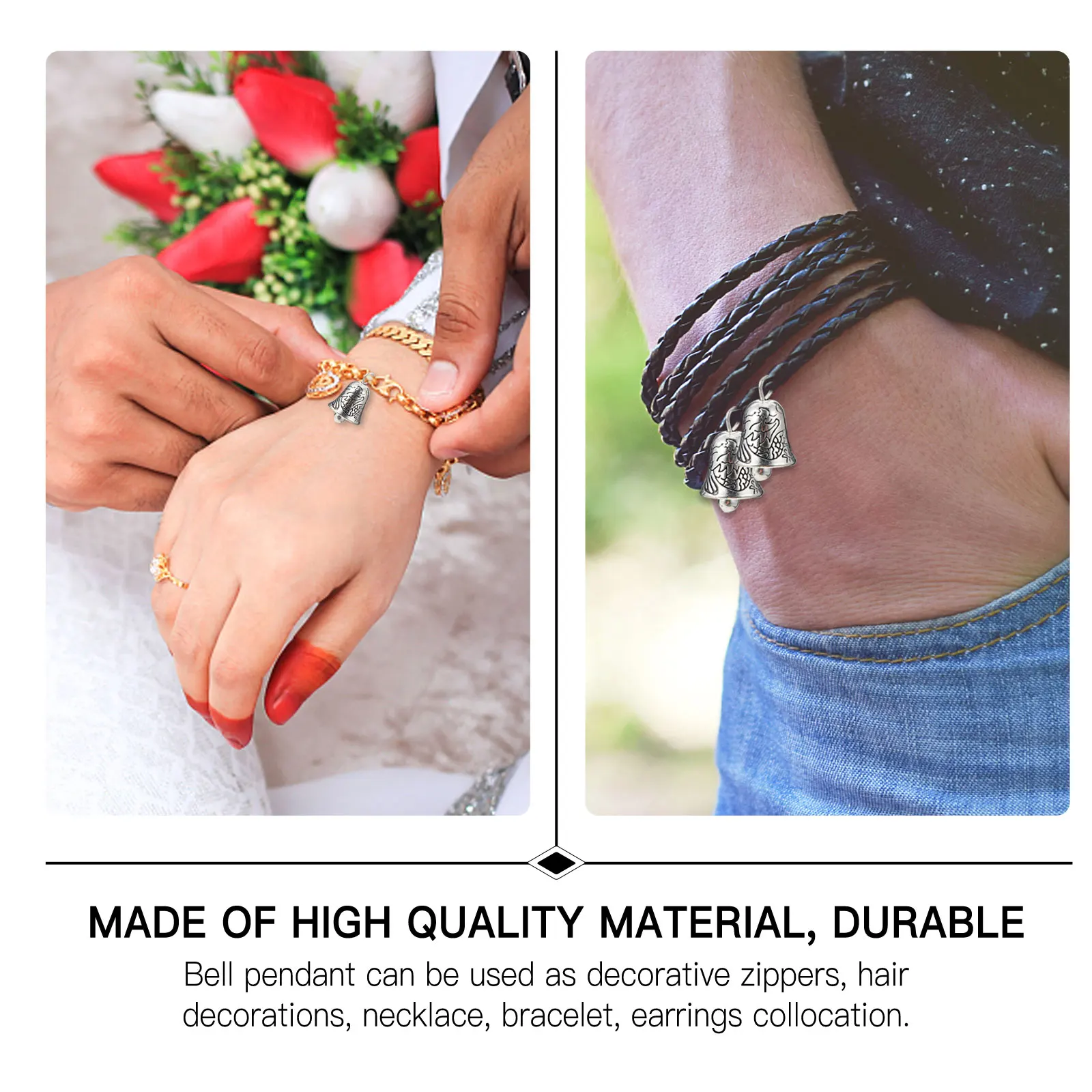 20pcs Bell Pendant Accessories Vintage Alloy Jewelry Making DIY Earrings Bracelet Decor Hanging Ornaments Charm 
20pcs Bell Pendant Accessories Vintage Alloy Jewelry Making DIY Earrings Bracelet Decor Hanging Ornaments Charm