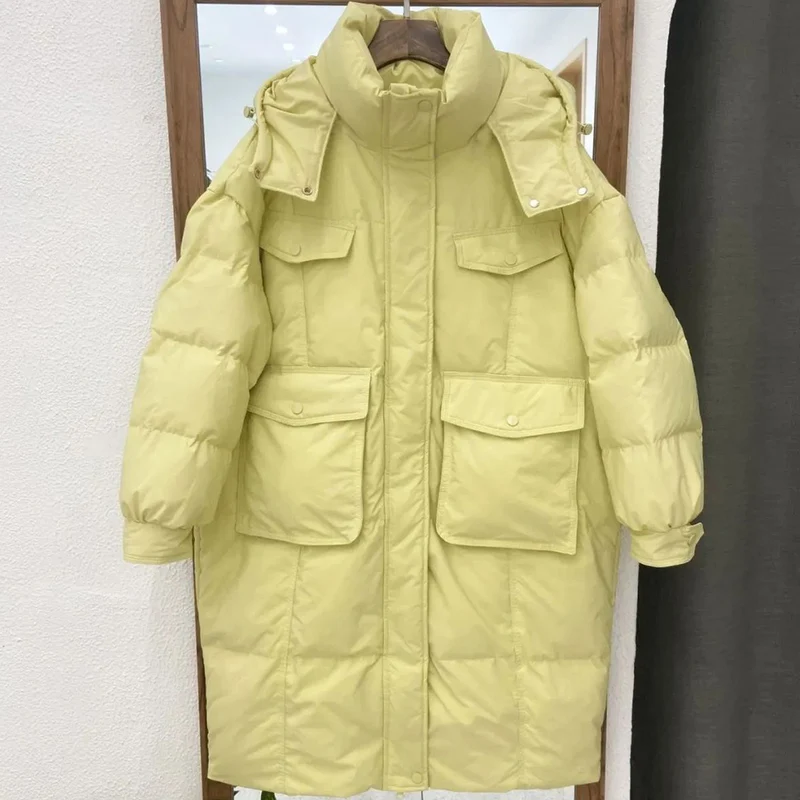 Hooded Zipper Drawstring Women Thicken Coat Winter Loose Casual Mid-Length Down Cotton Jacket Fashion Elegant Female Warm Parkas
Hooded Zipper Drawstring Women Thicken Coat Winter Loose Casual Mid-Length Down Cotton Jacket Fashion Elegant Female Warm Parkas