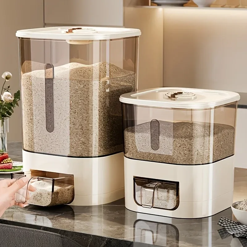 Jin Automatic Rice Dispenser with Cup | Large Capacity Large-Scale Suitable for Rice, Grains, Flour Storage Container | Moisture-Proof Sealed Flip-Top Lid & Automatic Dispensing System Pantry, Pet Food Container (Plastic)
Jin Automatic Rice Dispenser with Cup | Large Capacity Large-Scale Suitable for Rice, Grains, Flour Storage Container | Moisture-Proof Sealed Flip-Top Lid & Automatic Dispensing System Pantry, Pet Food Container (Plastic)