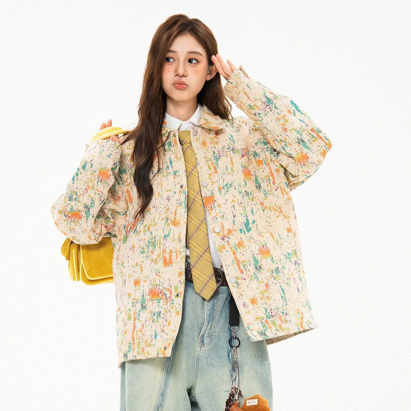 Шикарные куртки-авиаторы, женские камуфляжные пальто, модные свободные рубашки с отложным воротником и длинными рукавами, винтажная женская верхняя одежда, шикарные топы 
Шикарные куртки-авиаторы, женские камуфляжные пальто, модные свободные рубашки с отложным воротником и длинными рукавами, винтажная женская верхняя одежда, шикарные топы