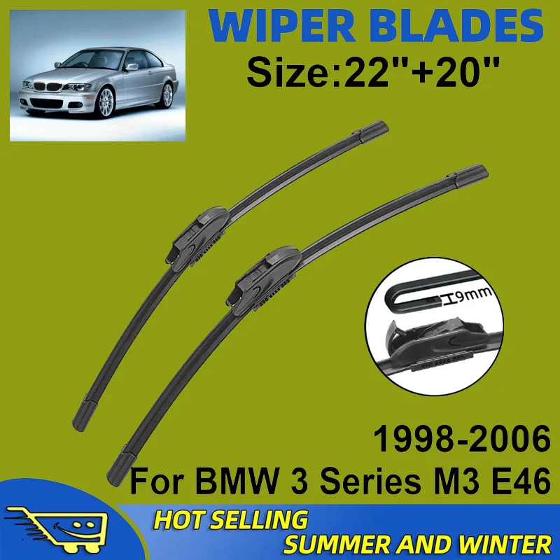 2PCS Wiper Blades Set Kit For BMW 3 Series M3 E46 1998-2006 Front Windshield Brushes Windscreen Window Accessories
2PCS Wiper Blades Set Kit For BMW 3 Series M3 E46 1998-2006 Front Windshield Brushes Windscreen Window Accessories