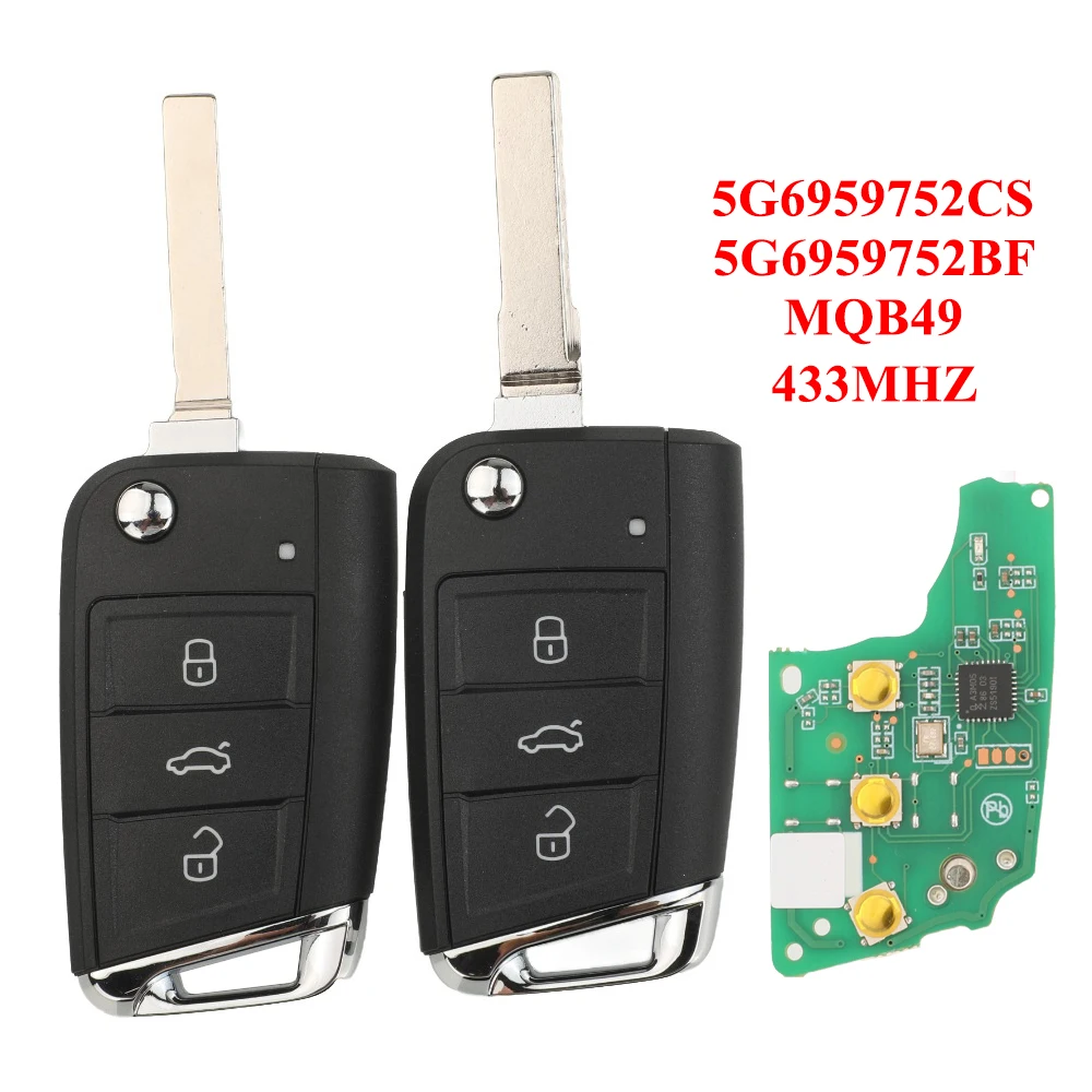 Новый дистанционный ключ для автомобиля VW Volkswagen Tiguan Transporter Caravelle Multivan Jetta 5G6959752CS 5G6959752BF MQB49 433MHZ
Новый дистанционный ключ для автомобиля VW Volkswagen Tiguan Transporter Caravelle Multivan Jetta 5G6959752CS 5G6959752BF MQB49 433MHZ