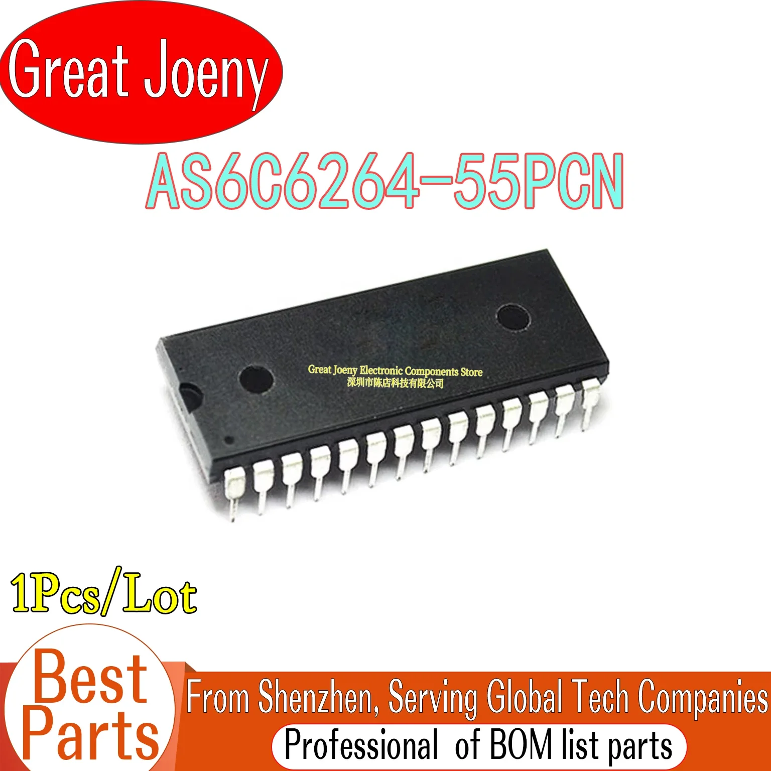 AS6C6264-55PCN AS6C6264 AS6C IC Chipset DIP-28 Bulk Best Price
AS6C6264-55PCN AS6C6264 AS6C IC Chipset DIP-28 Bulk Best Price