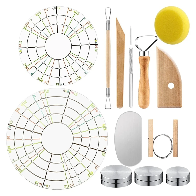 13 Pcs Ceramic Pottery Trimming Spinner Tools Set, Wooden Pottery Sculpting Clay Cleaning Tool Pottery Trimming Tools
13 Pcs Ceramic Pottery Trimming Spinner Tools Set, Wooden Pottery Sculpting Clay Cleaning Tool Pottery Trimming Tools