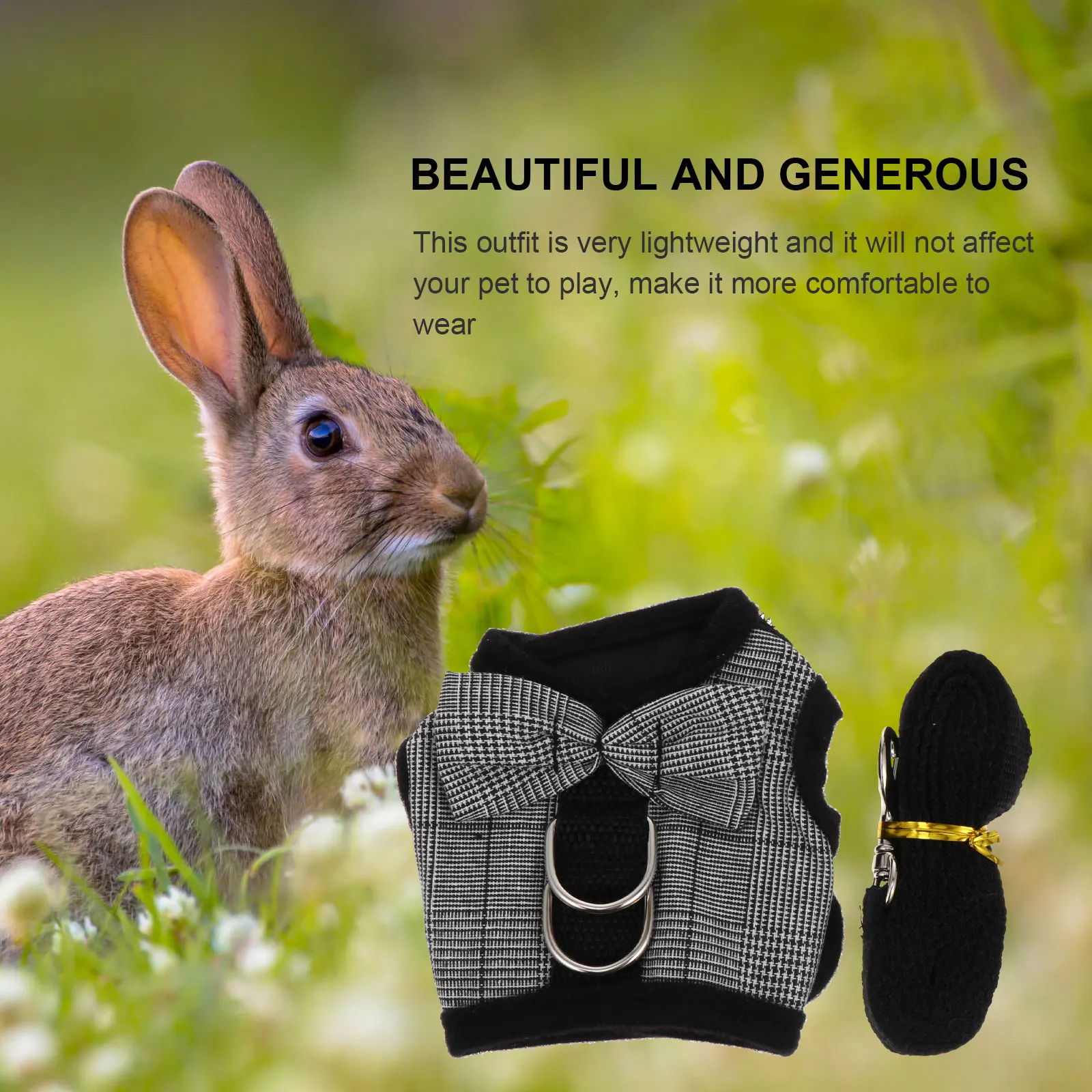 Rabbit Harness Bunny Costume Leashes Vest for Rabbits Hamster Suspenders Lightweight Apparel Small Animals Soft
Rabbit Harness Bunny Costume Leashes Vest for Rabbits Hamster Suspenders Lightweight Apparel Small Animals Soft