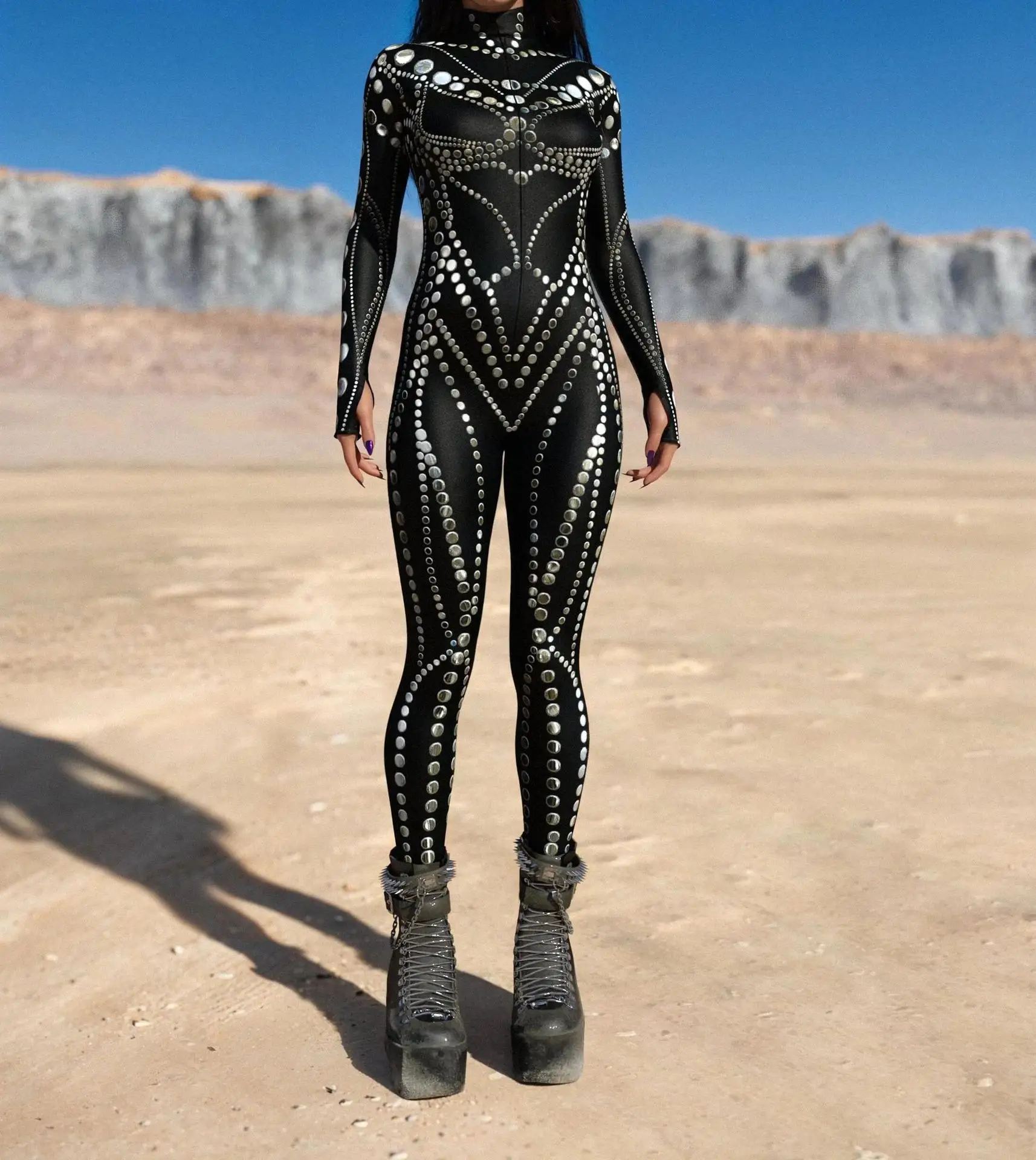 Unisex Cyber Punk 3D Digital Printing Halloween Party Role Play Outfit Women Men Cosplay Costume Carnival Jumpsuit
Unisex Cyber Punk 3D Digital Printing Halloween Party Role Play Outfit Women Men Cosplay Costume Carnival Jumpsuit