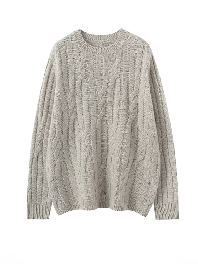 Vintage Women's Sweater Pullover 100% Cashmere Pullover Autumn Winter Sweater Warm Loose Twist Flower Knit O-Neck Casual Clothes
Vintage Women's Sweater Pullover 100% Cashmere Pullover Autumn Winter Sweater Warm Loose Twist Flower Knit O-Neck Casual Clothes