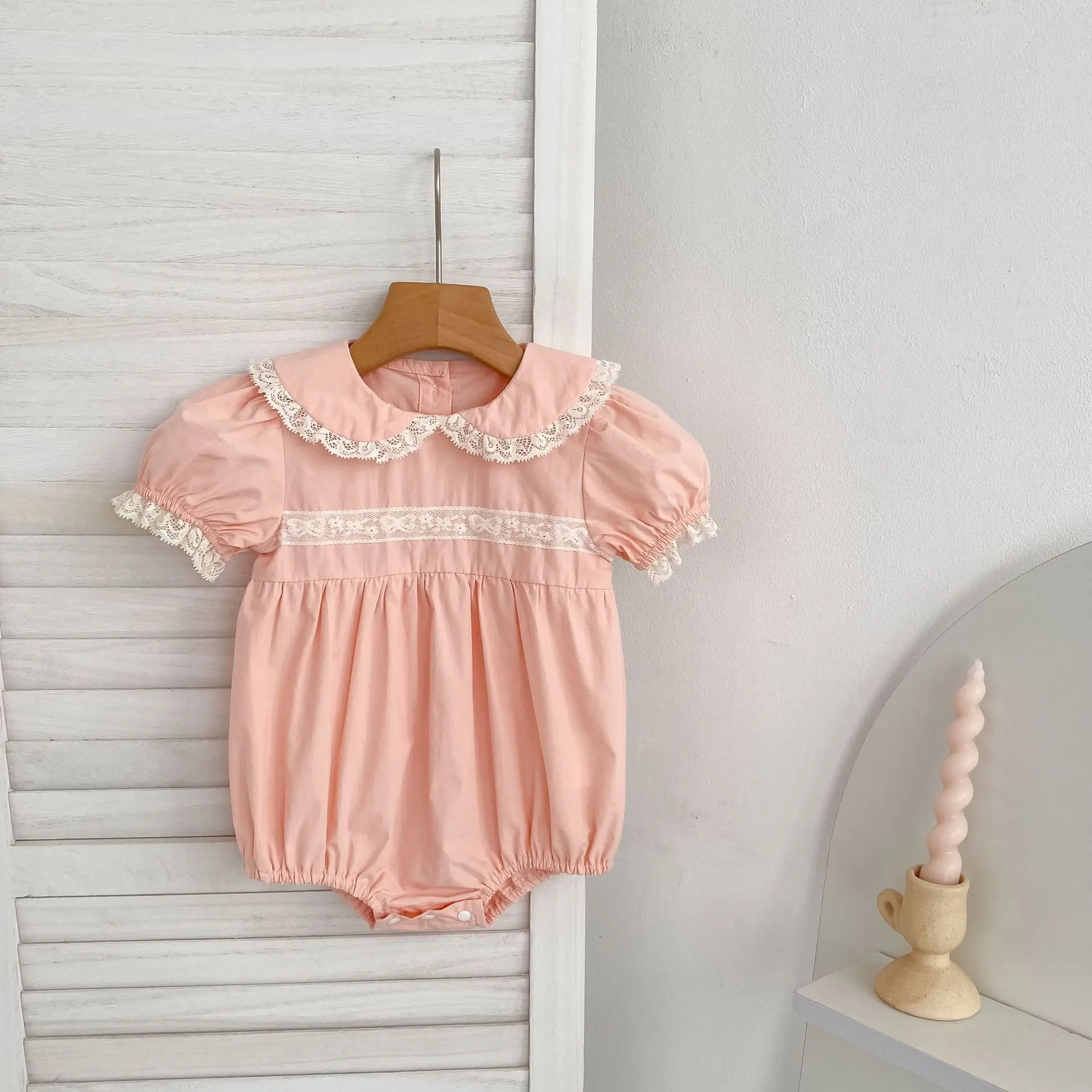 Baby Girl Romper Summer Lace Ruffle Cute Pink Bodysuit Peter Pan Collar Short Sleeve Pure Cotton Casual Party Princess Clothes
Baby Girl Romper Summer Lace Ruffle Cute Pink Bodysuit Peter Pan Collar Short Sleeve Pure Cotton Casual Party Princess Clothes