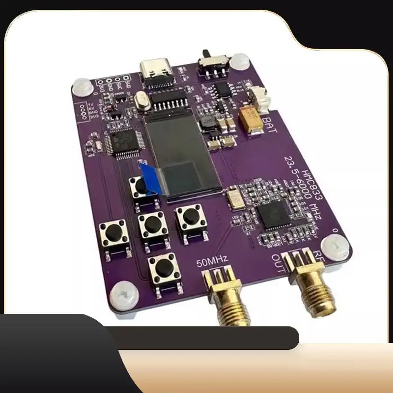 A13Z-HMC833 Oled 6Ghz Signal Source 23.5-6000MHZ Display RF Signal Source Transmitter, Power Regulation
A13Z-HMC833 Oled 6Ghz Signal Source 23.5-6000MHZ Display RF Signal Source Transmitter, Power Regulation