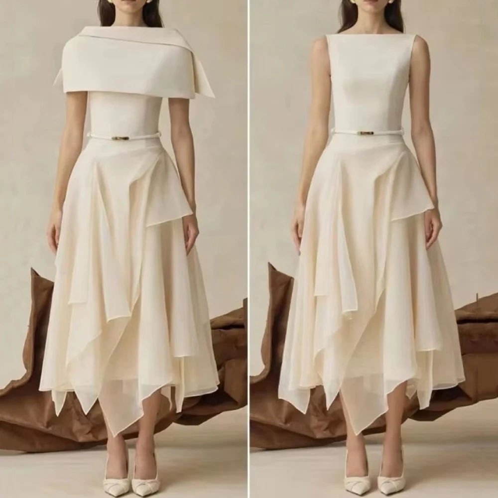 Elegant Sleeveless Evening Dresses Irregular Waist Cinched Jumpsuit Long Dress Exquisite High Quality Prom Party Gown Customized
Elegant Sleeveless Evening Dresses Irregular Waist Cinched Jumpsuit Long Dress Exquisite High Quality Prom Party Gown Customized