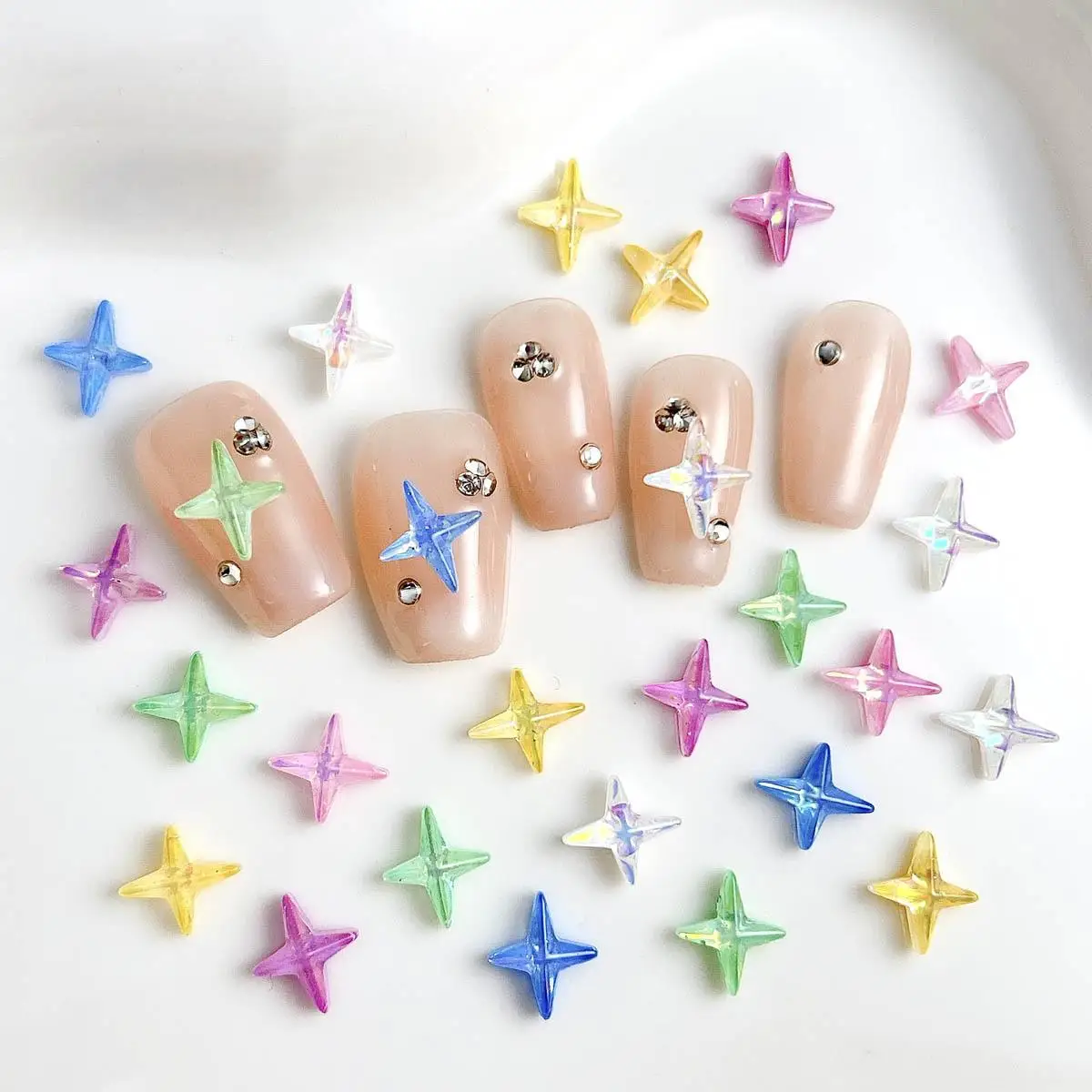 50Pcs Solid Color Jelly Cross Star Resin Nail Charms Mini Transparent Four-pointed Star Aurora Series Nail Accessories DIY Nails
50Pcs Solid Color Jelly Cross Star Resin Nail Charms Mini Transparent Four-pointed Star Aurora Series Nail Accessories DIY Nails