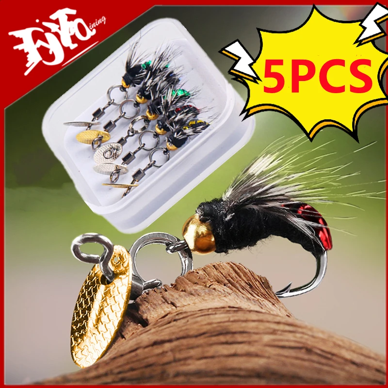 5PCS Fly Hooks Flies Insect Lures Bait Fly Fishing Decoy Bait Sequins Fishhook Trout Fly Fishing Lure Natural Insect Bait Tools
5PCS Fly Hooks Flies Insect Lures Bait Fly Fishing Decoy Bait Sequins Fishhook Trout Fly Fishing Lure Natural Insect Bait Tools