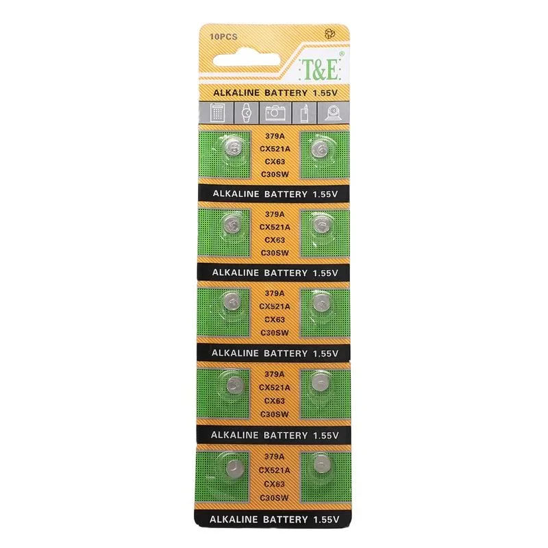 10PCS AG0 AG1 AG2 AG3 AG4 AG5 AG6 Botton Battery 1.55V Alkaline Cell Coin Batteries For Watch Car Key Remote
10PCS AG0 AG1 AG2 AG3 AG4 AG5 AG6 Botton Battery 1.55V Alkaline Cell Coin Batteries For Watch Car Key Remote