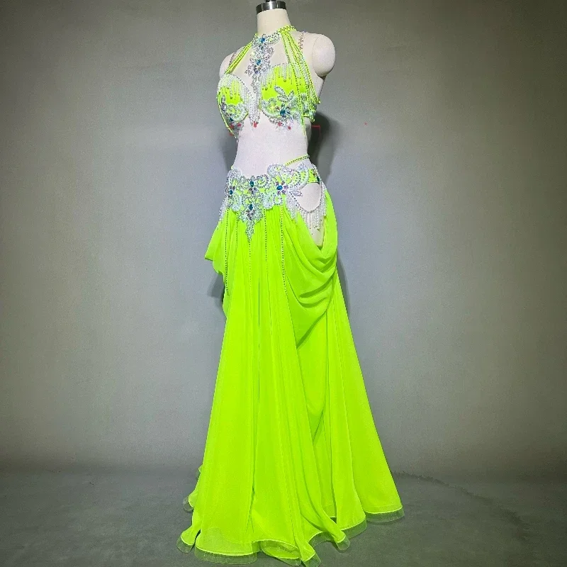 Новый костюм для соревнований по танцу живота, профессиональный восточный наряд для женщин, взрослых, детей, женский костюм для танца живота
Новый костюм для соревнований по танцу живота, профессиональный восточный наряд для женщин, взрослых, детей, женский костюм для танца живота