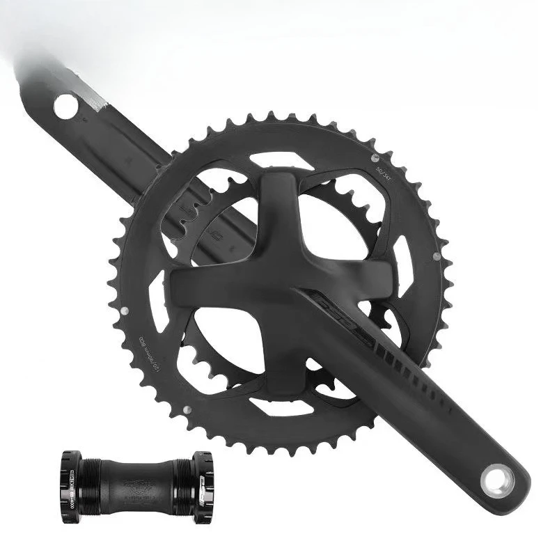 Road bike tooth plate 50/34 tooth road bike 10/11S variable speed double disc hollow integrated crank set
Road bike tooth plate 50/34 tooth road bike 10/11S variable speed double disc hollow integrated crank set