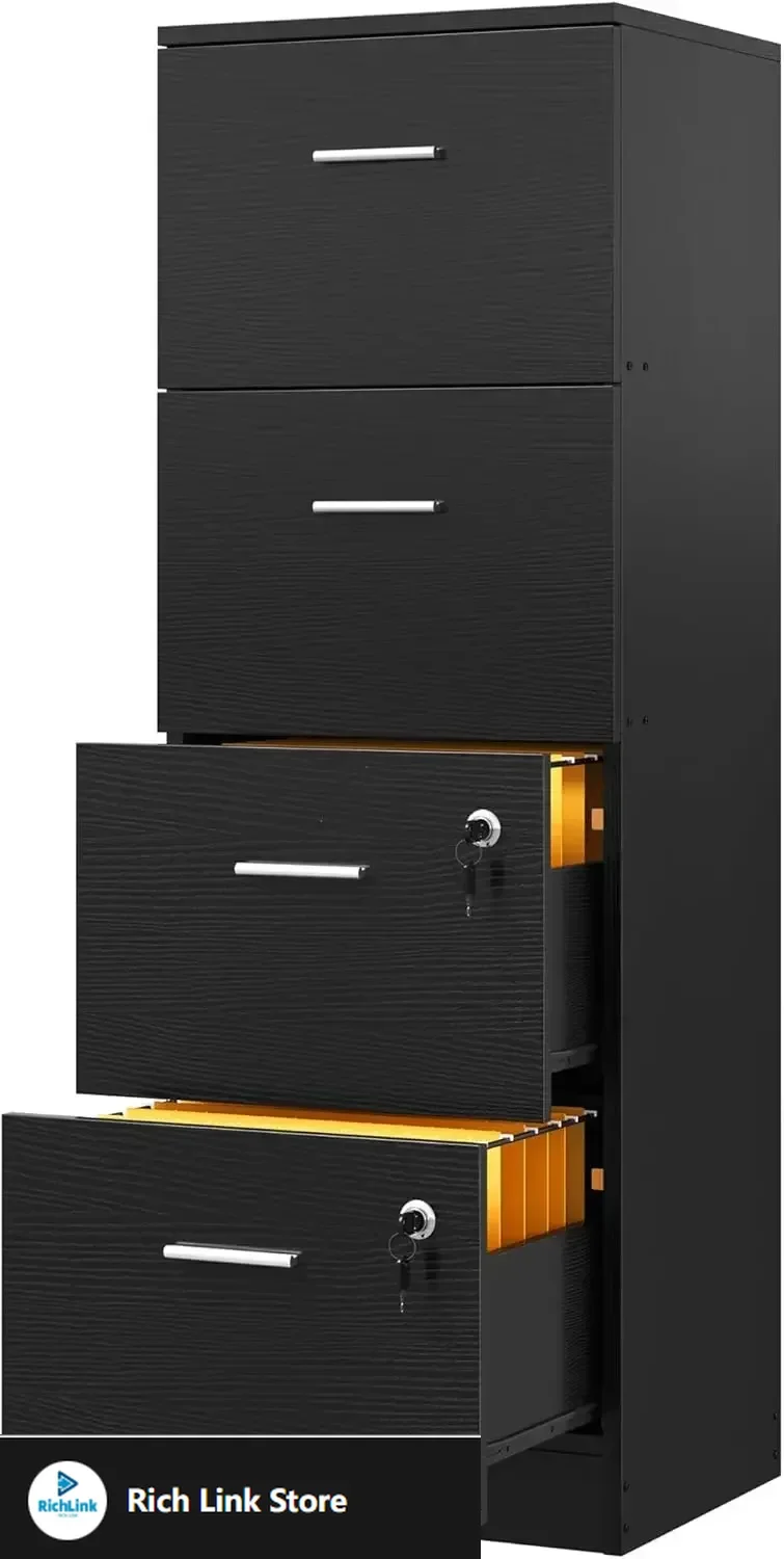 4-Drawer File Cabinet with Lock, Filing Cabinet for Letter A4-Sized Files, Upgraded, Black
4-Drawer File Cabinet with Lock, Filing Cabinet for Letter A4-Sized Files, Upgraded, Black