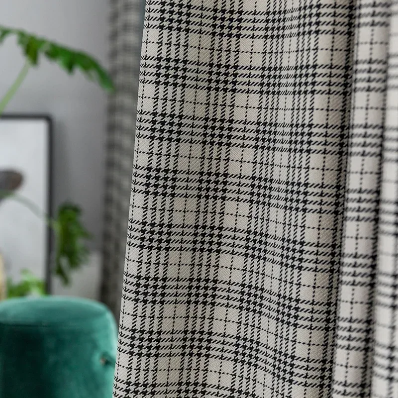 French Splicing Checkered Houndstooth Luxury Curtains for Living Room Bedroom Dining Blackout Elegant White Tulle Jacquard Grey
French Splicing Checkered Houndstooth Luxury Curtains for Living Room Bedroom Dining Blackout Elegant White Tulle Jacquard Grey