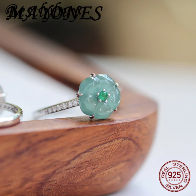 Новое серебро S925, новое женское роскошное кольцо из натурального нефрита с синей водой и сливой
Новое серебро S925, новое женское роскошное кольцо из натурального нефрита с синей водой и сливой