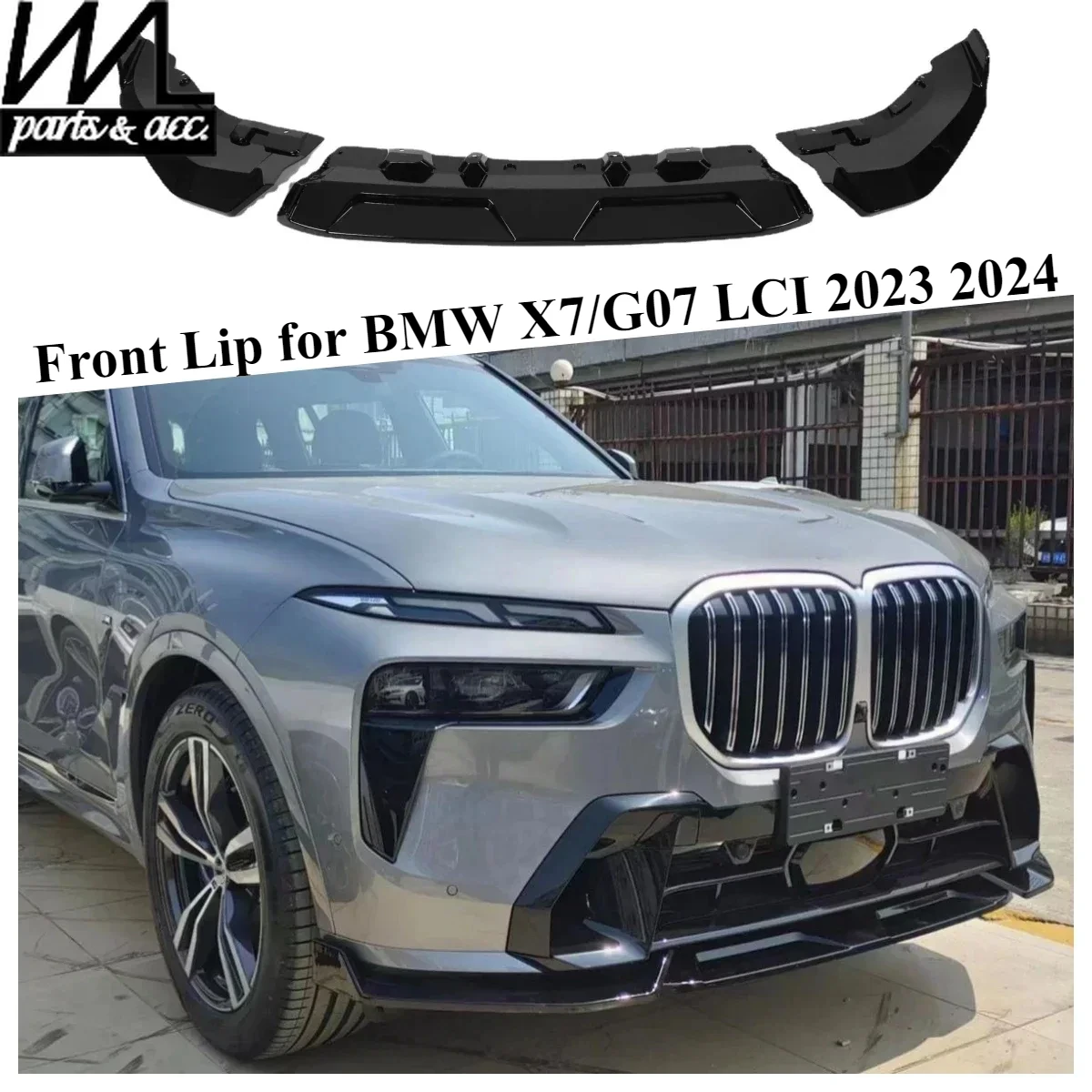 3 Pcs Front Bumper Lip Glossy Black for BMW X7/G07 LCI 2023 2024 Body Kit Guards ABS Spoiler Splitter Car Styling Accessories
3 Pcs Front Bumper Lip Glossy Black for BMW X7/G07 LCI 2023 2024 Body Kit Guards ABS Spoiler Splitter Car Styling Accessories