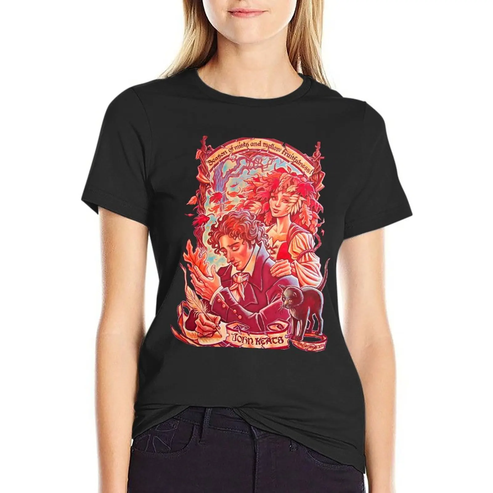 John Keats - To Autumn T-Shirt anime clothes animal print shirt for girls vintage clothes vintage summer clothes for Women
John Keats - To Autumn T-Shirt anime clothes animal print shirt for girls vintage clothes vintage summer clothes for Women