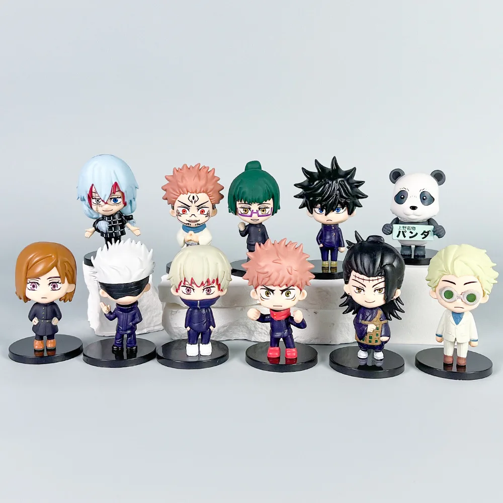 11pcs Anime Jujutsu Kaisen Satoru Gojo Panda Statue model Q Version Figurine Pvc Model Toy Collectible Decoration Desktop Gift
11pcs Anime Jujutsu Kaisen Satoru Gojo Panda Statue model Q Version Figurine Pvc Model Toy Collectible Decoration Desktop Gift