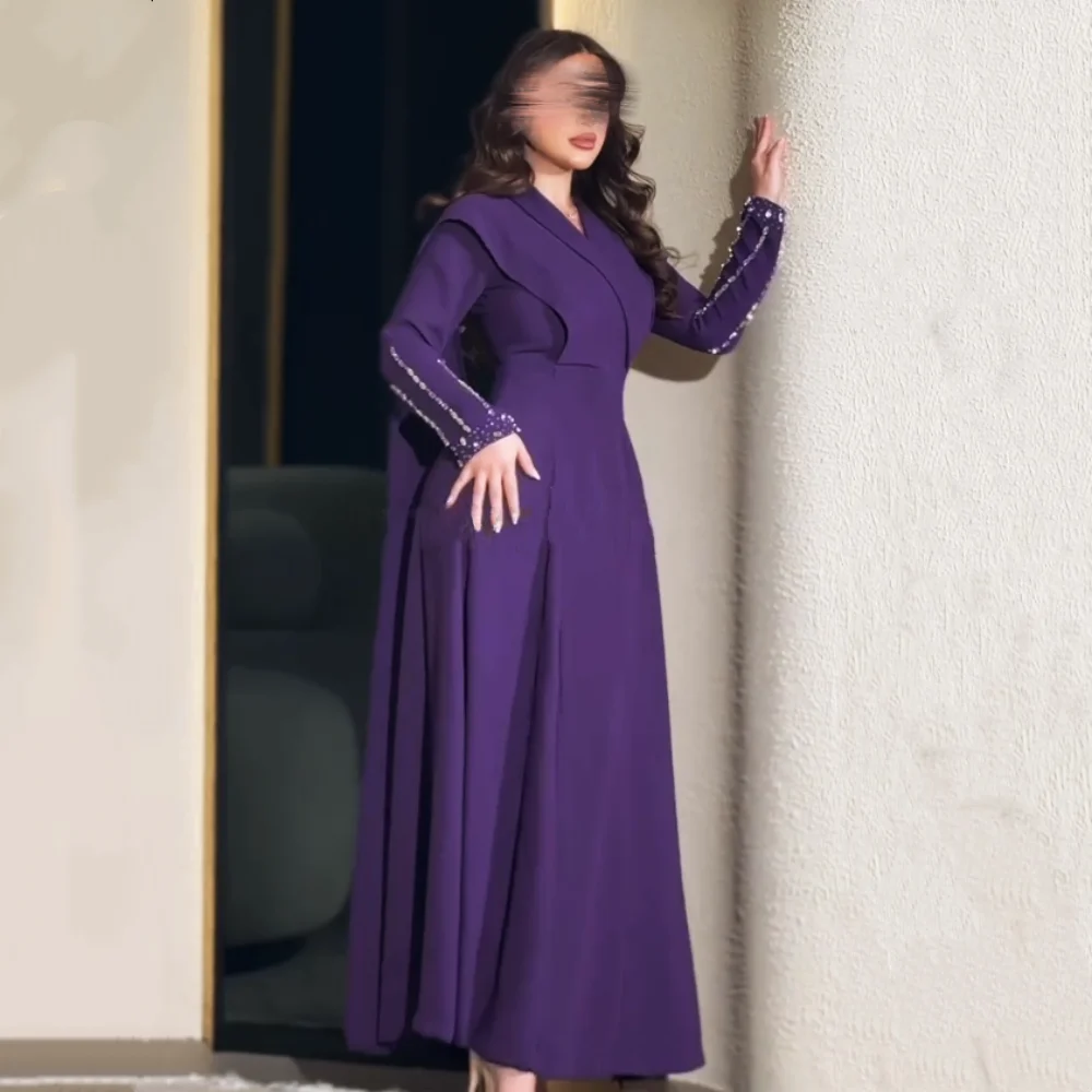 Изысканное вечернее платье А-силуэта с длинными рукавами, инкрустированное стразами, на заказ, для особых случаев, выпускного вечера или торжественной вечеринки
Изысканное вечернее платье А-силуэта с длинными рукавами, инкрустированное стразами, на заказ, для особых случаев, выпускного вечера или торжественной вечеринки