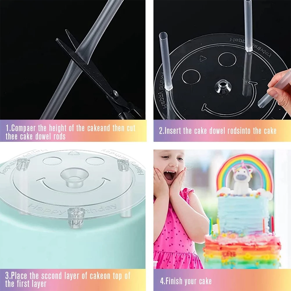 Cake Supports for Multi-Tier Cakes Cake Stand 5 Levels (9/12/16/20/26cm)) with 20 Plastic Dowel Rails Cake Supports HOT
Cake Supports for Multi-Tier Cakes Cake Stand 5 Levels (9/12/16/20/26cm)) with 20 Plastic Dowel Rails Cake Supports HOT