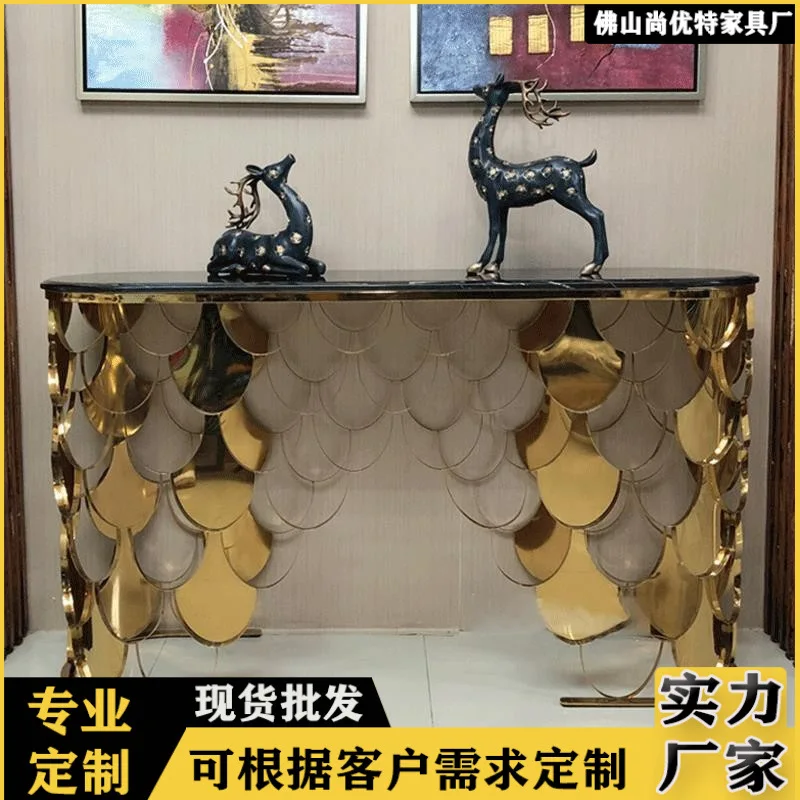 Marble entrance foyer corridor entrance table Modern simple hotel entrance table
Marble entrance foyer corridor entrance table Modern simple hotel entrance table