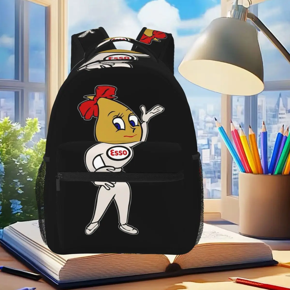 Esso Motor Oil Vintage Happy Motoring Backpack Student Boys Girls BookBag Children School Bag Laptop Shoulder Bags for Men Women
Esso Motor Oil Vintage Happy Motoring Backpack Student Boys Girls BookBag Children School Bag Laptop Shoulder Bags for Men Women